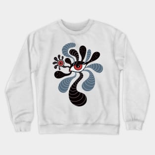 Abstract Surreal Double Red Eye Crewneck Sweatshirt